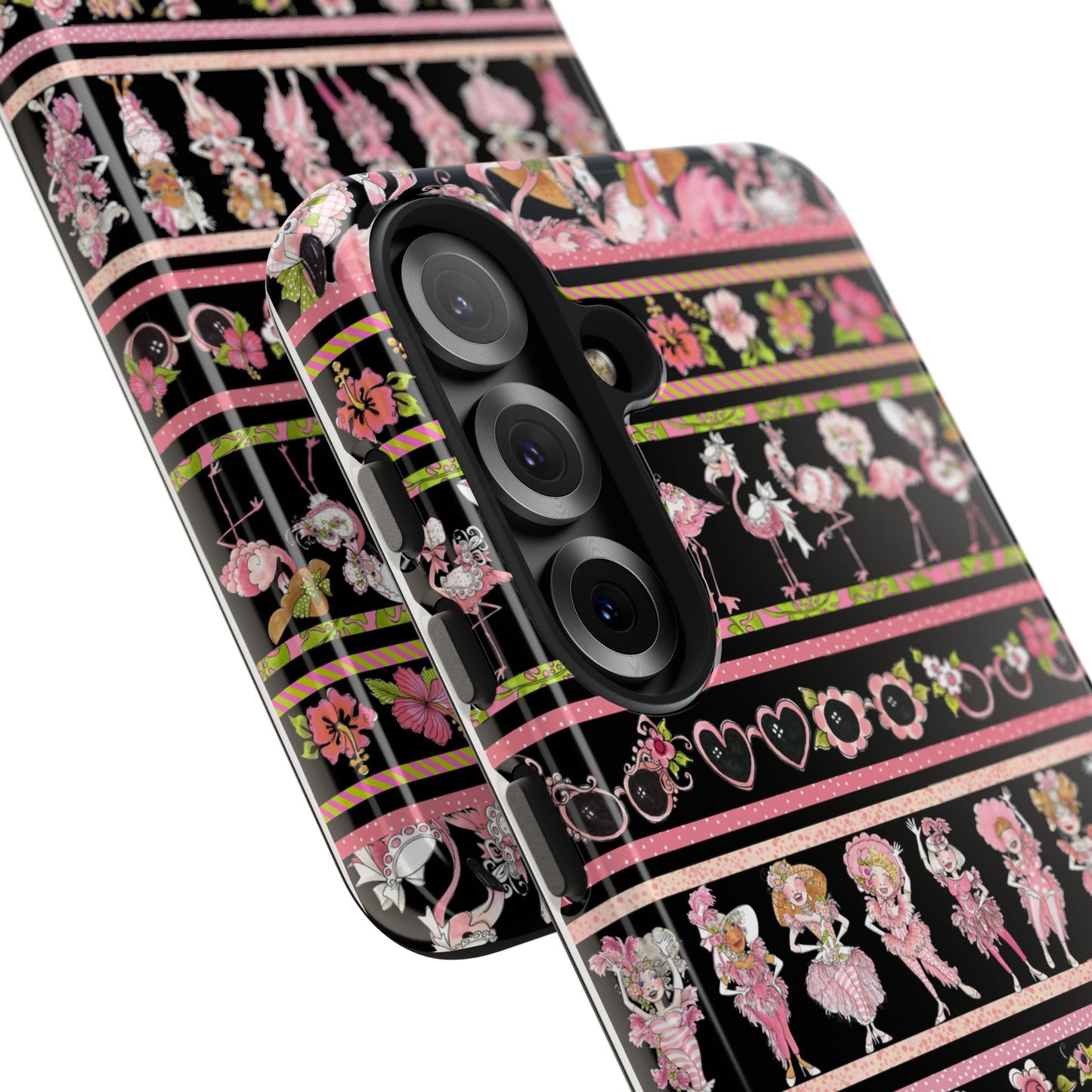 Flam Borders Black Phone Case