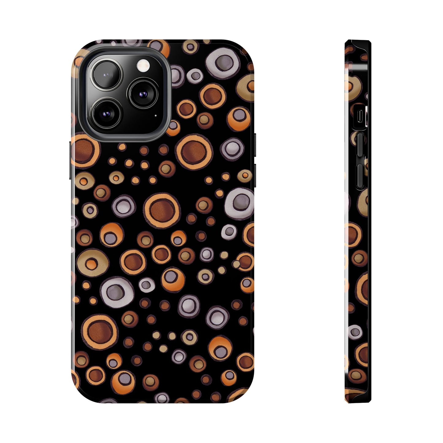 Doggy Dots Black Phone Case