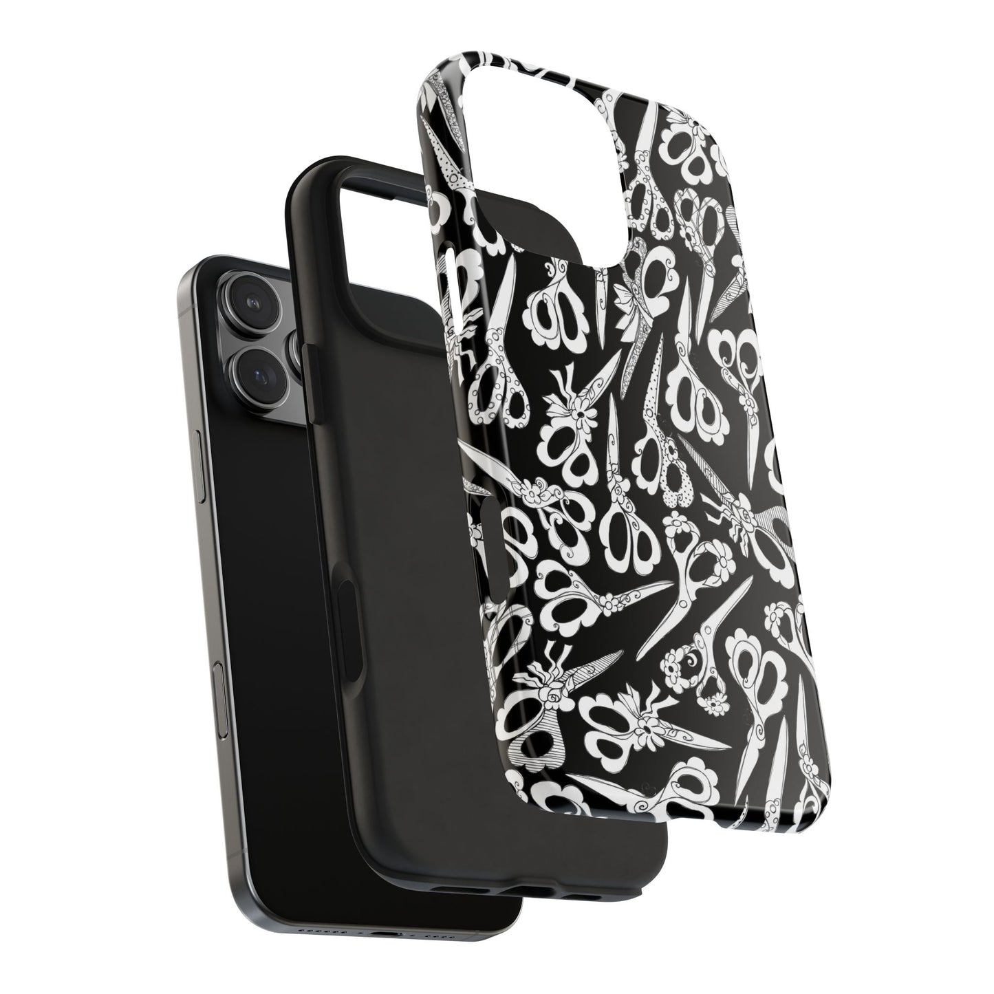 Scissor Blizzard Black Phone Case