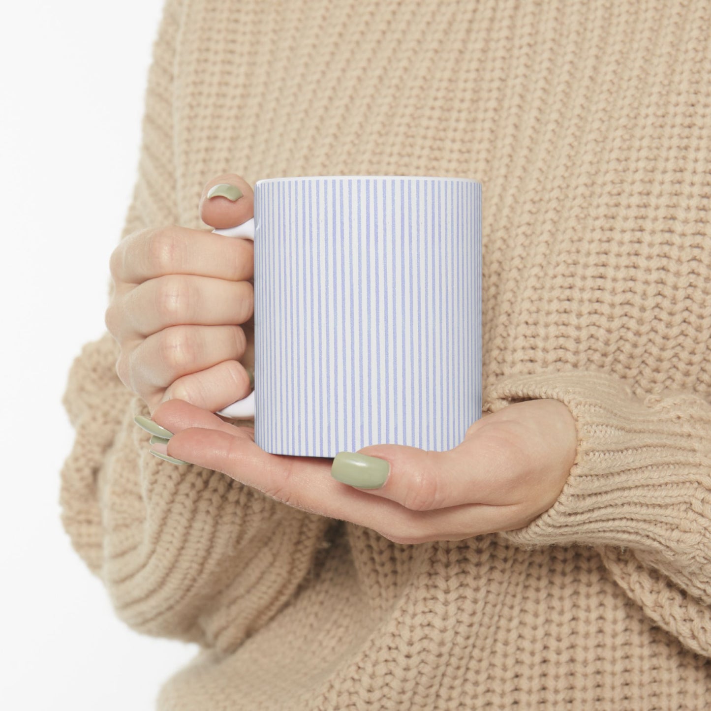 Light Blue Stripe Cup