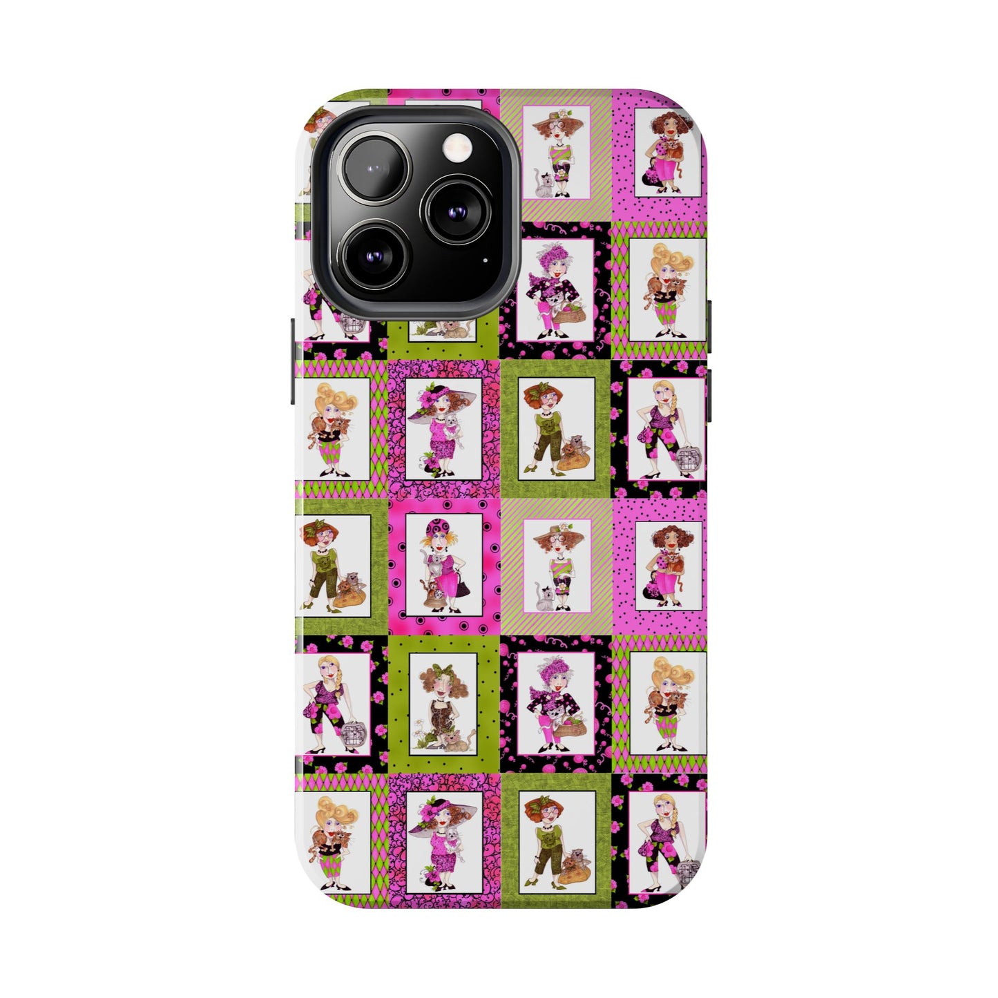 Cat Ladies Cerise Phone Case