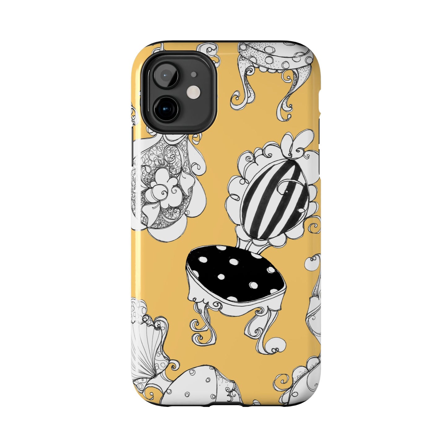 Bistro Chairs Yellow Phone Case