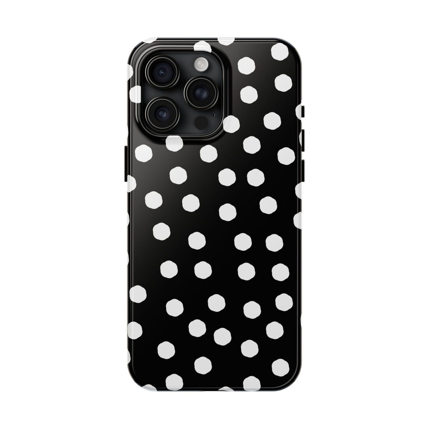 Jumbo Dots Black / White Phone Case