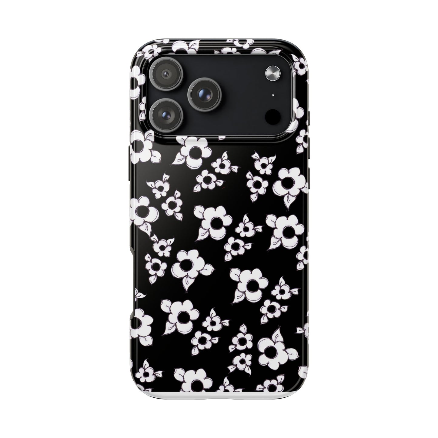Daisy Cluster Black / White Phone Case