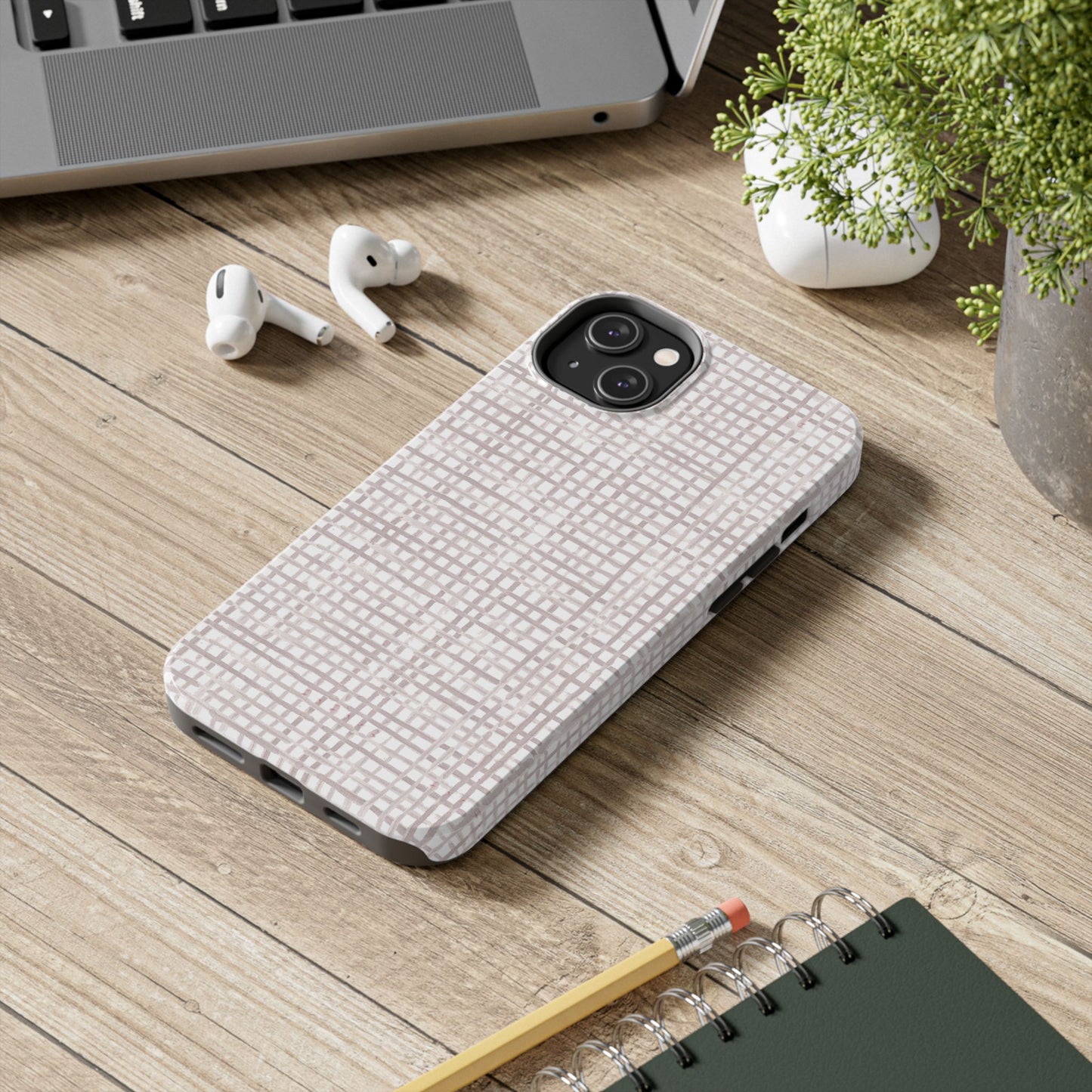 Gingham Gray Phone Case
