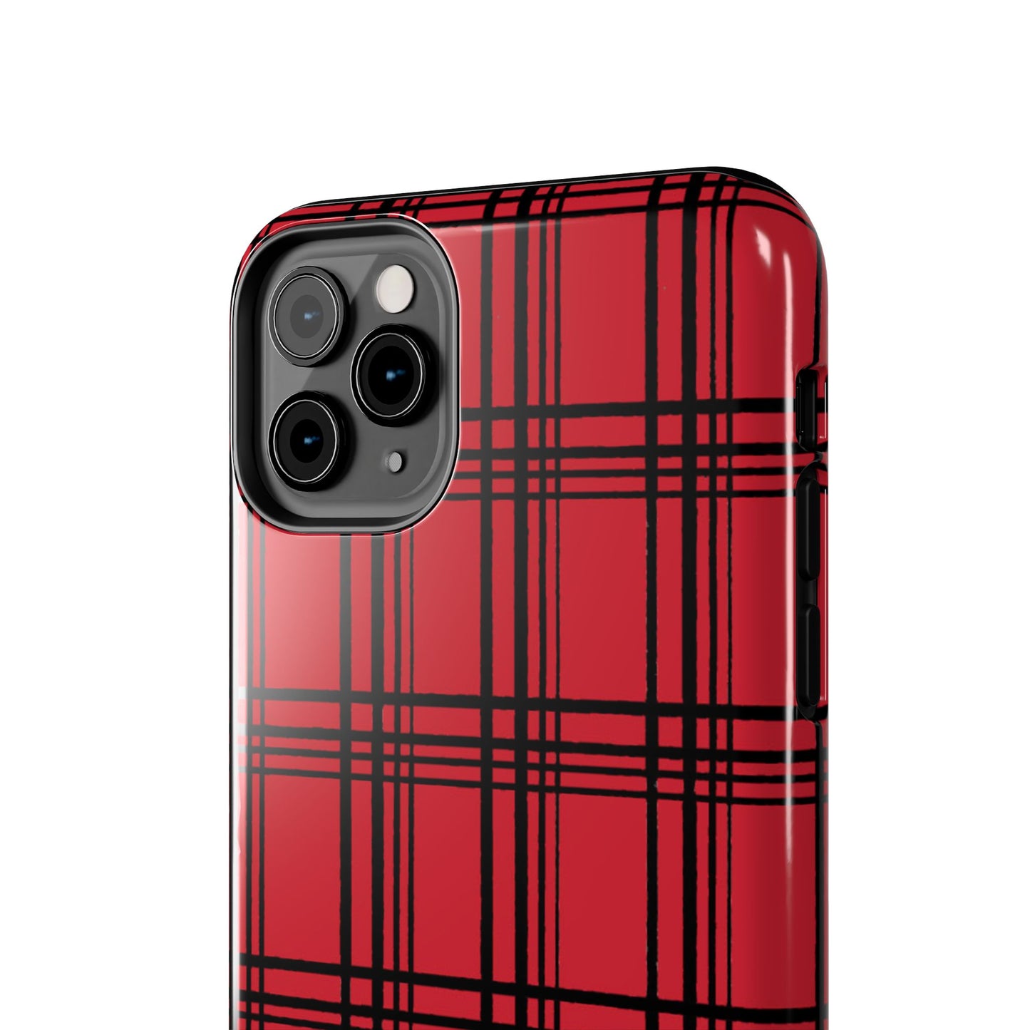 Glad Plaid Red / Black Phone Case