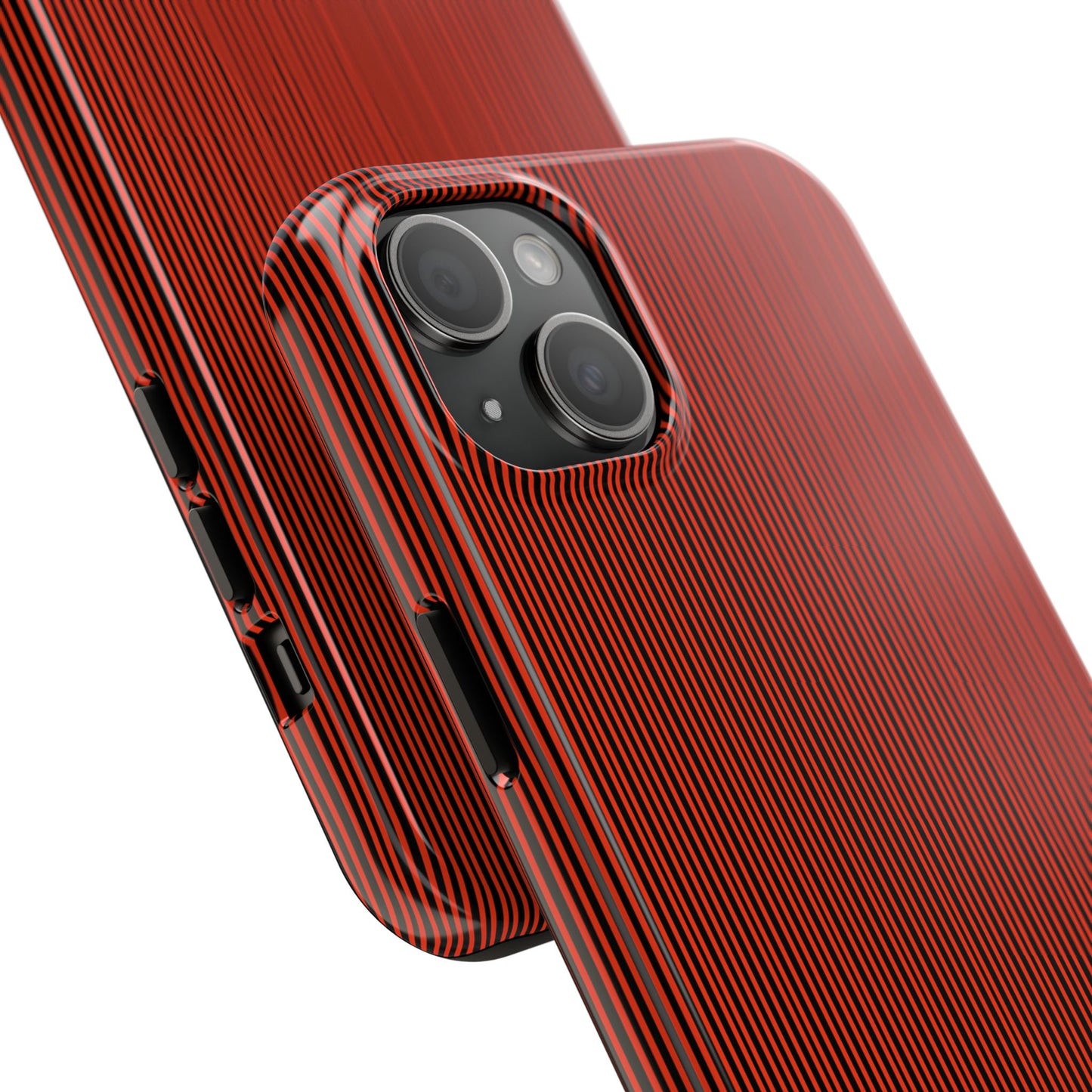 Pin Stripe Red / Black Phone Case