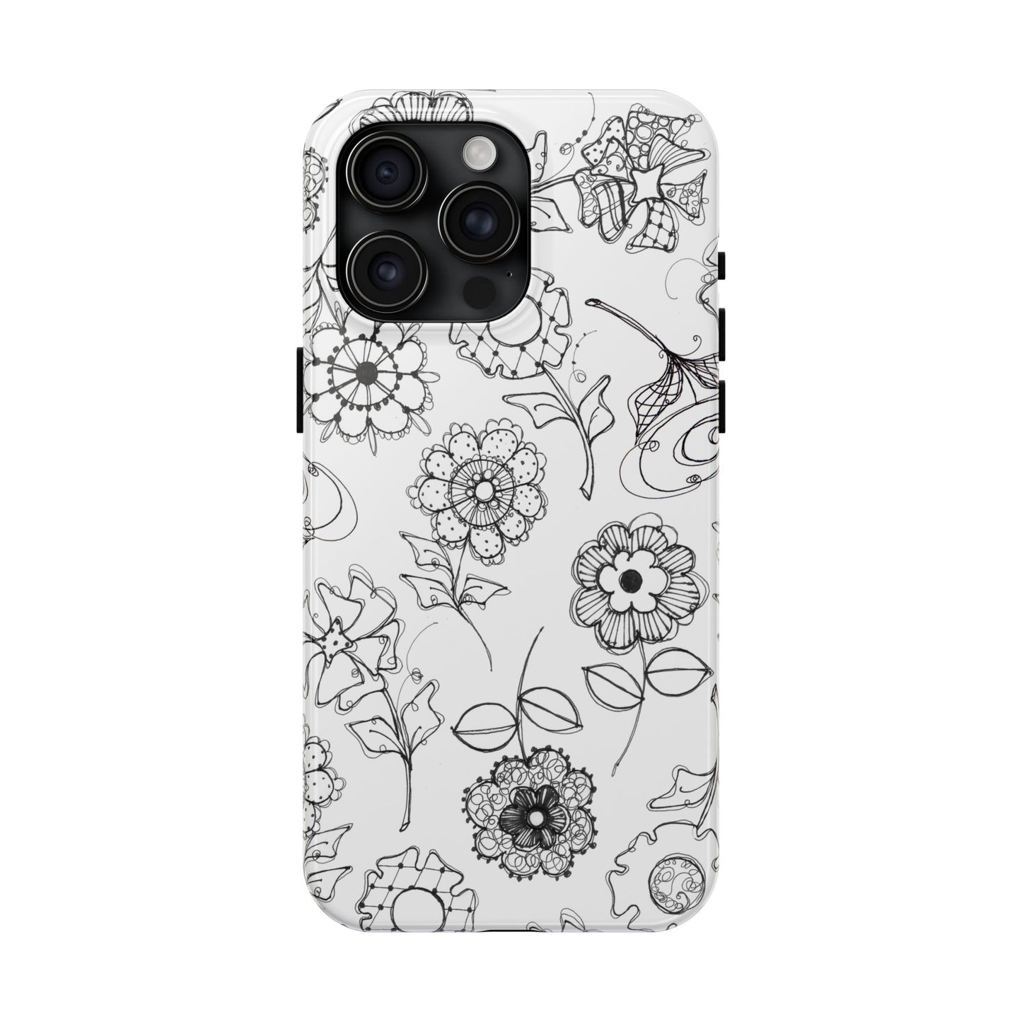 Paper Posies White Phone Case