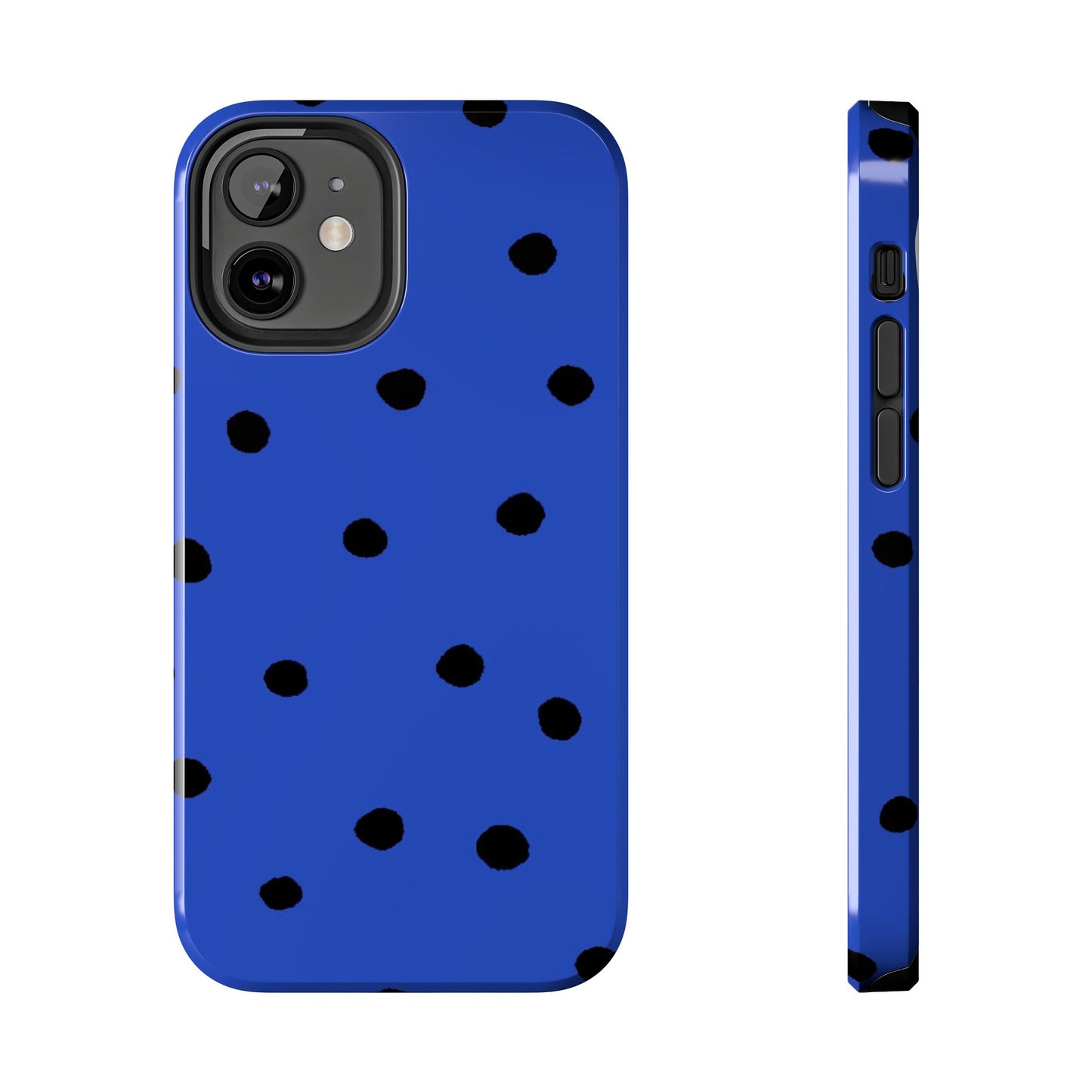 Dinky Dots Blue / Black Phone Case
