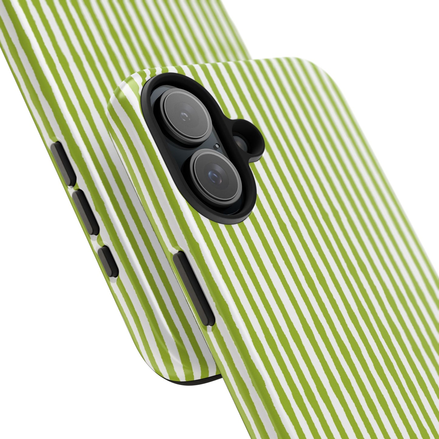 Lazy Stripe Green / White Phone Case