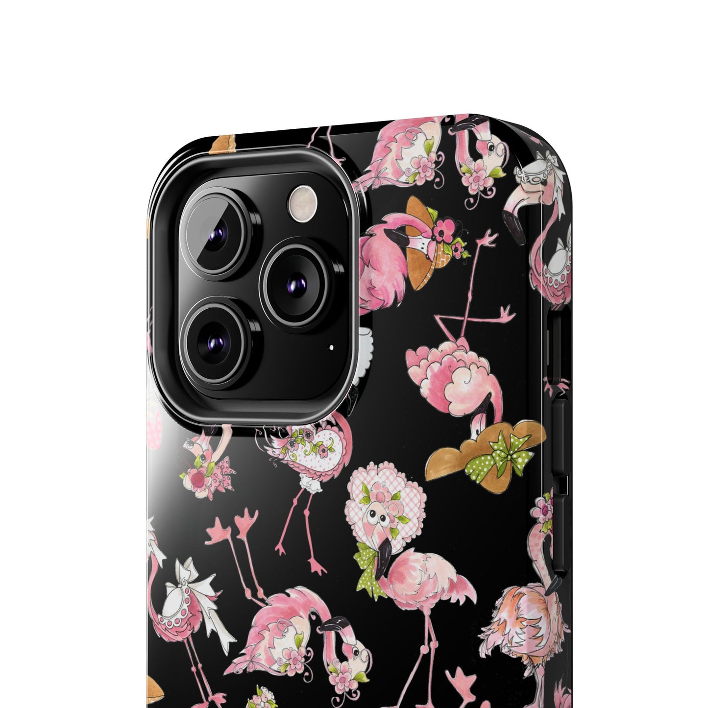 Tossed Flams Black Phone Case