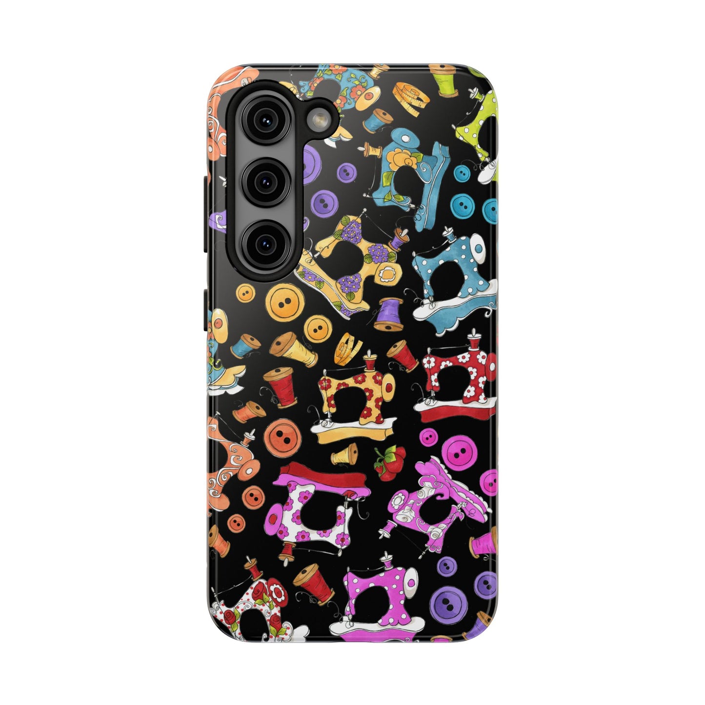 Sew Assorted Black Phone Case