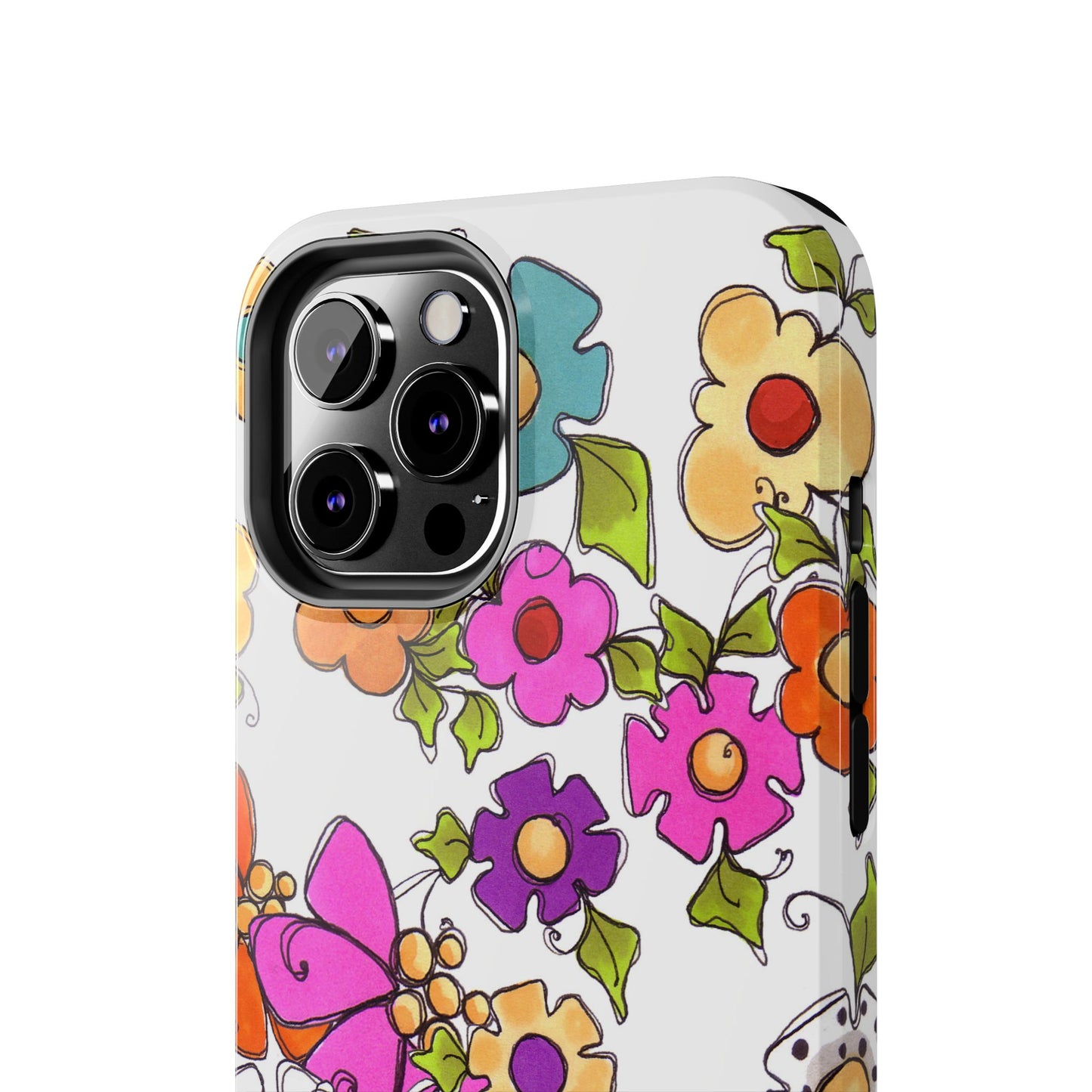 Happy Blooms White Phone Case