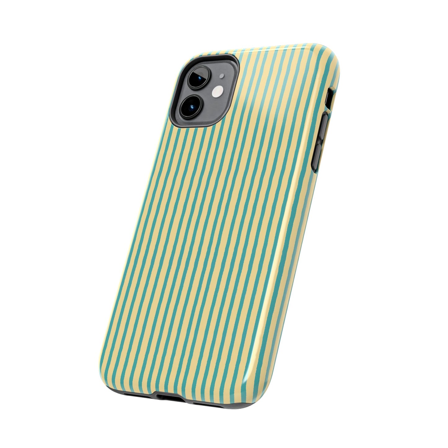Stripe Yellow / Turquoise Phone Case