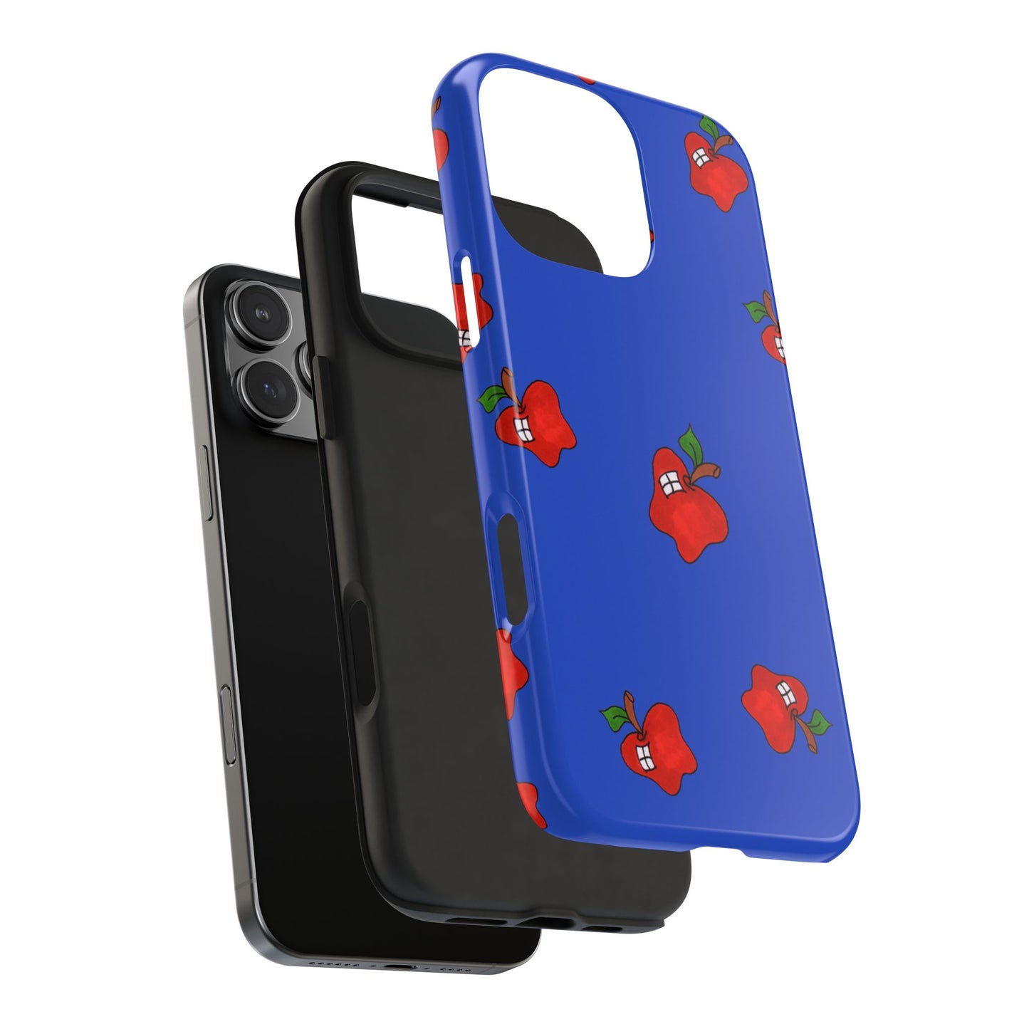 Flying Apples Blue Phone Case