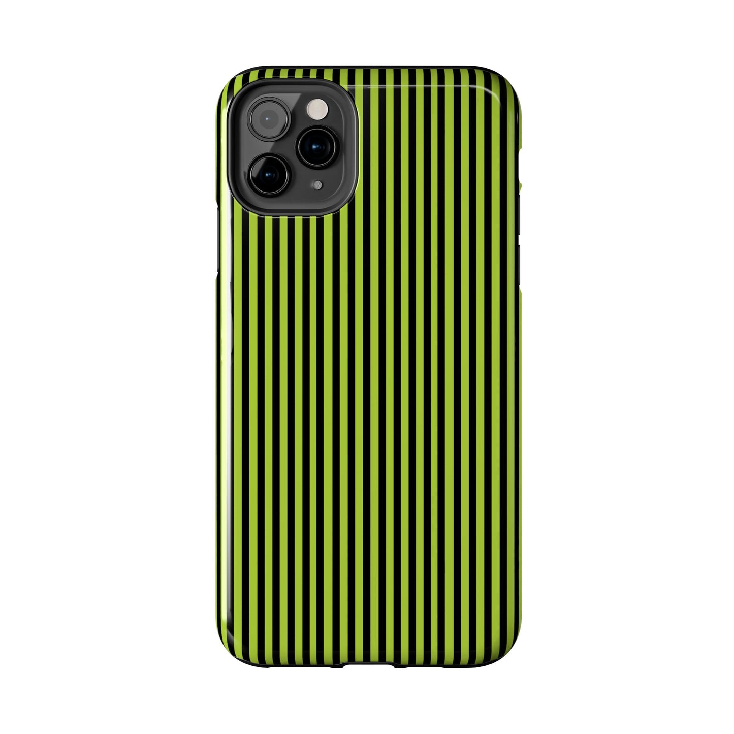 Stripe Green / Black Phone Case