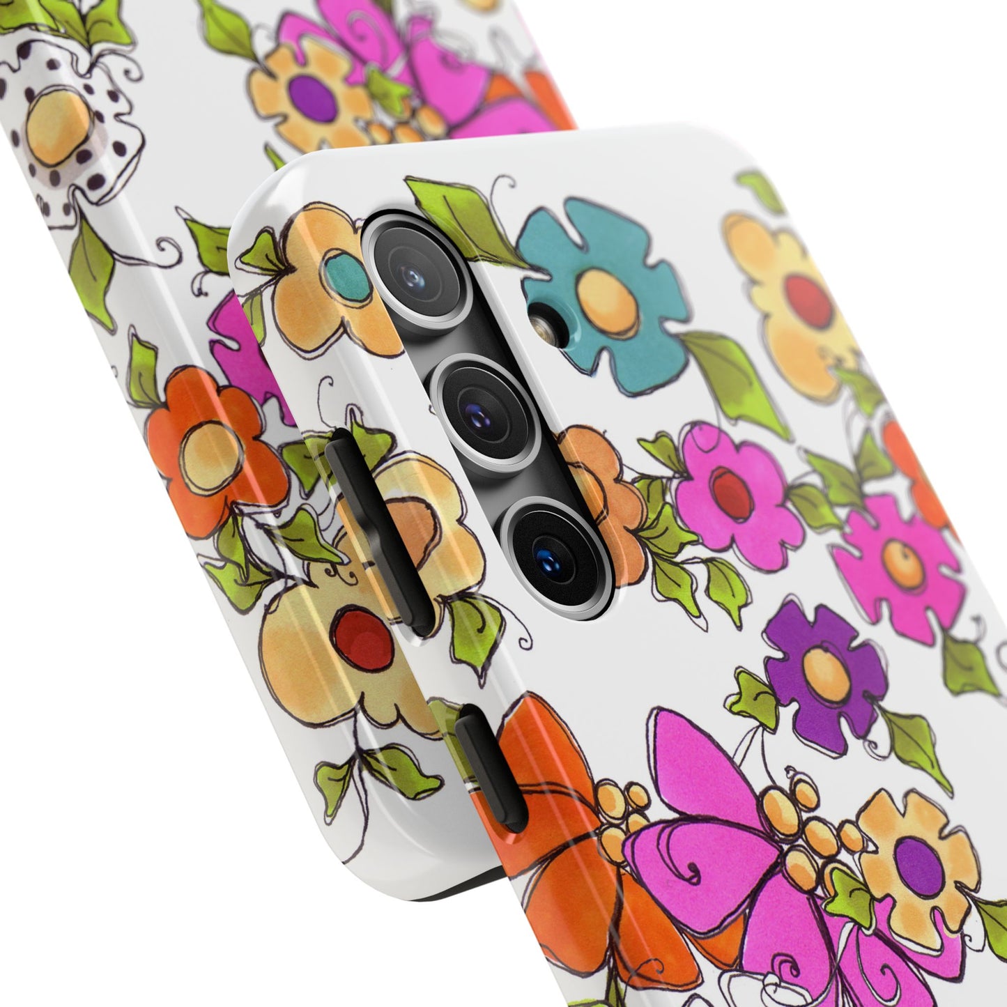 Happy Blooms White Phone Case