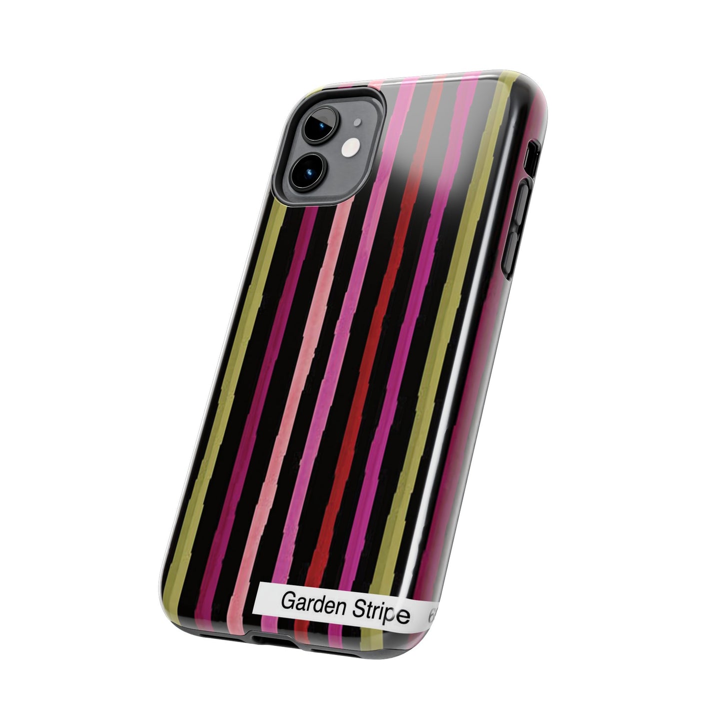 Garden Stripe Black Phone Case
