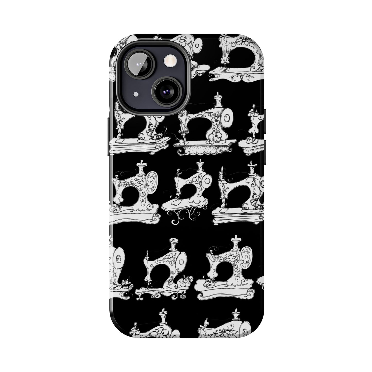Sew Sew Black / White Phone Case