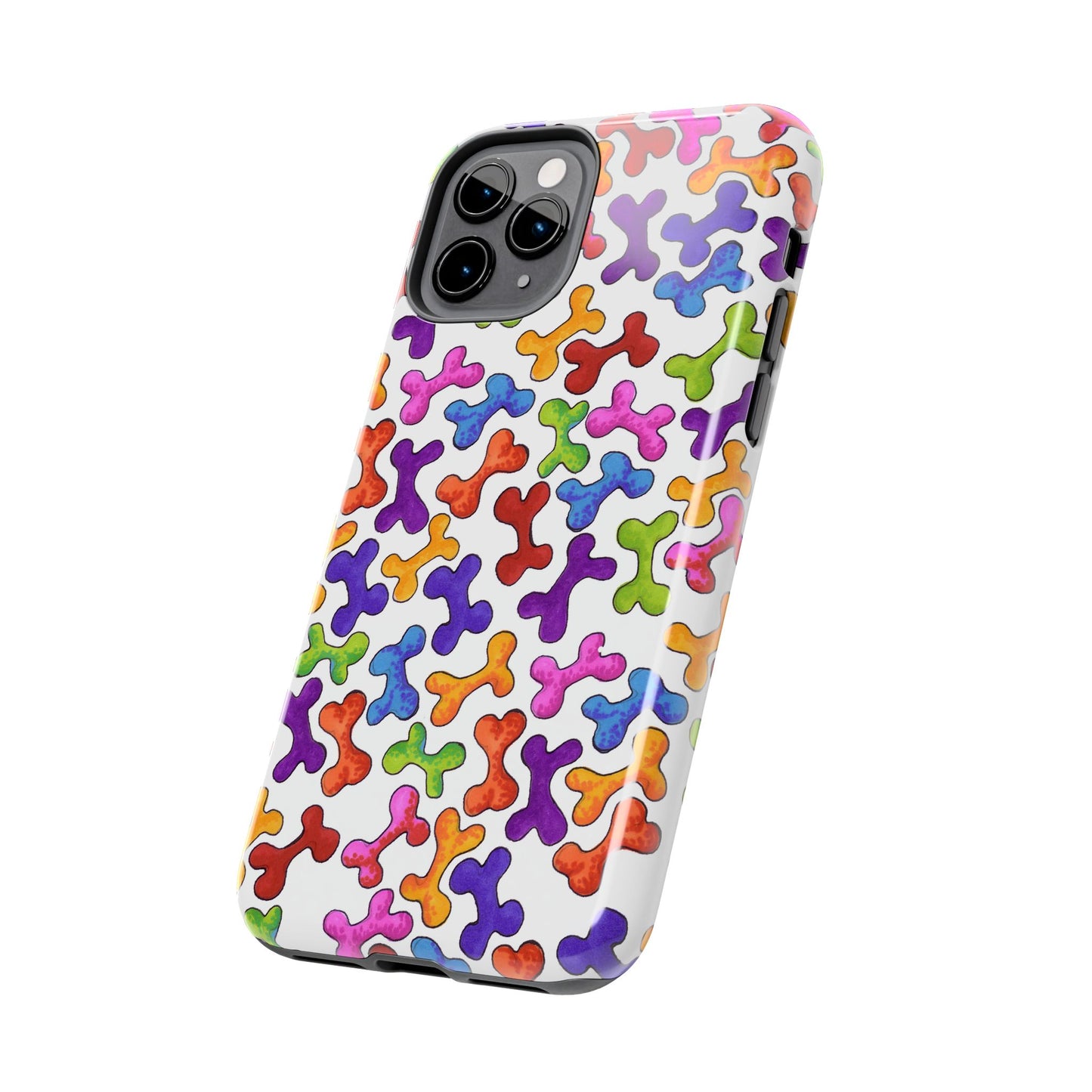 Fancy Bones White / Multi Phone Case