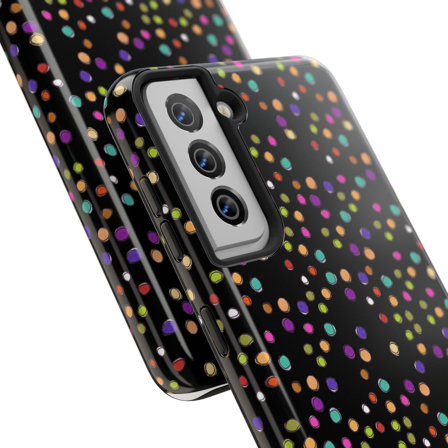 Dog Dots Black Phone Case