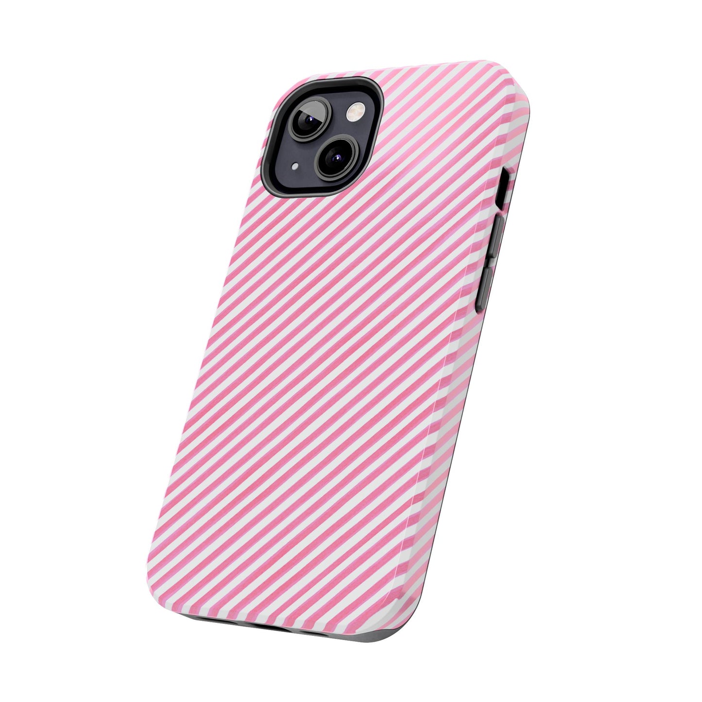 Bias Stripe Pink / White Phone Case