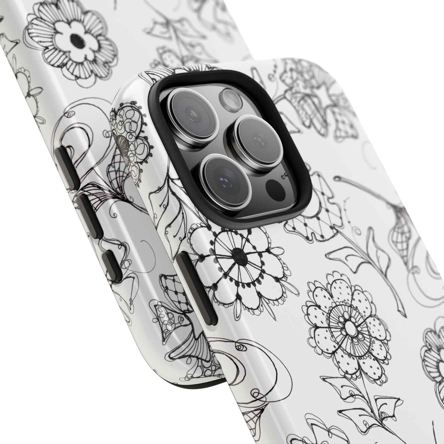 Paper Posies White Phone Case