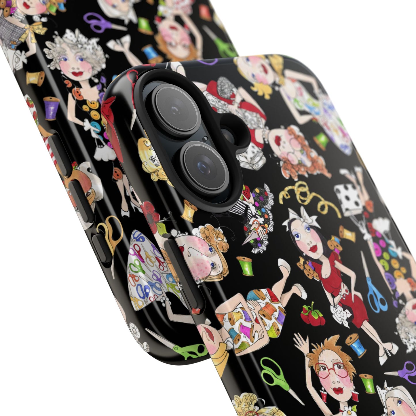 Sew Tossed Black Phone Case