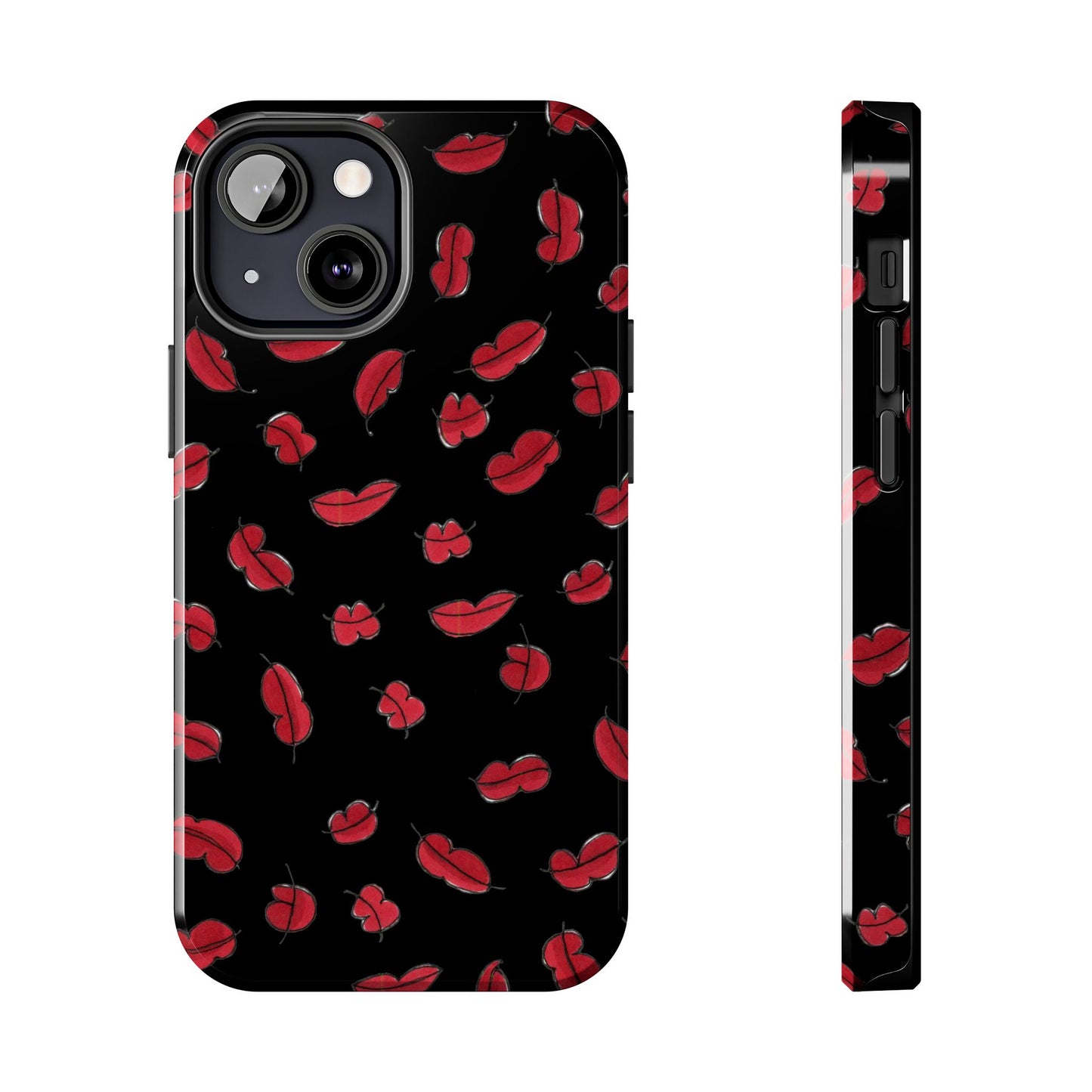 Lotsa Lips Black Phone Case