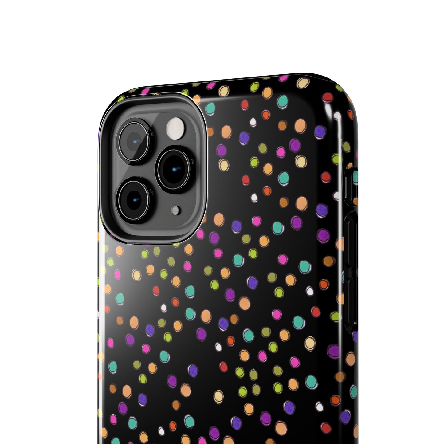 Dog Dots Black Phone Case