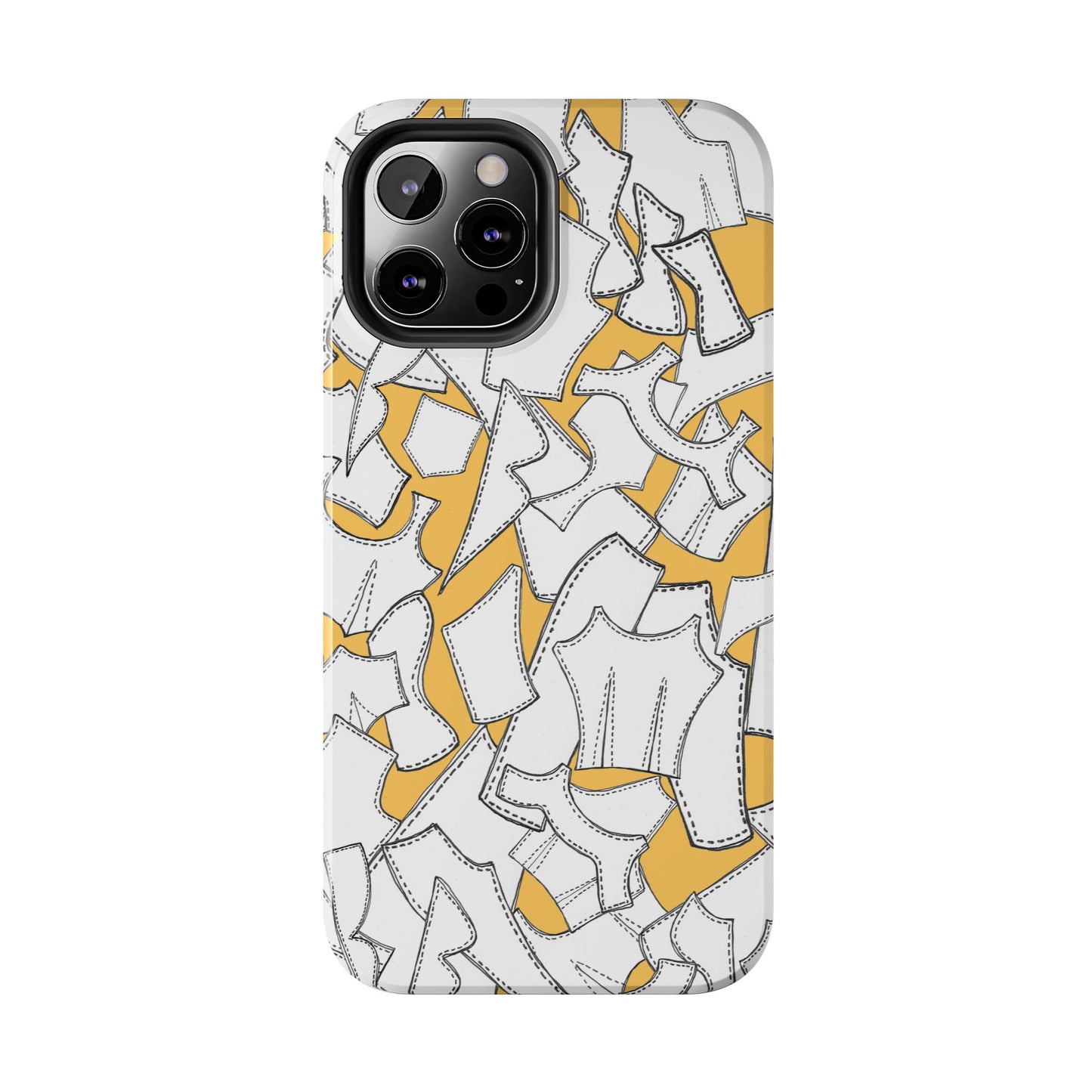 Pattern Pieces Yellow Phone Case