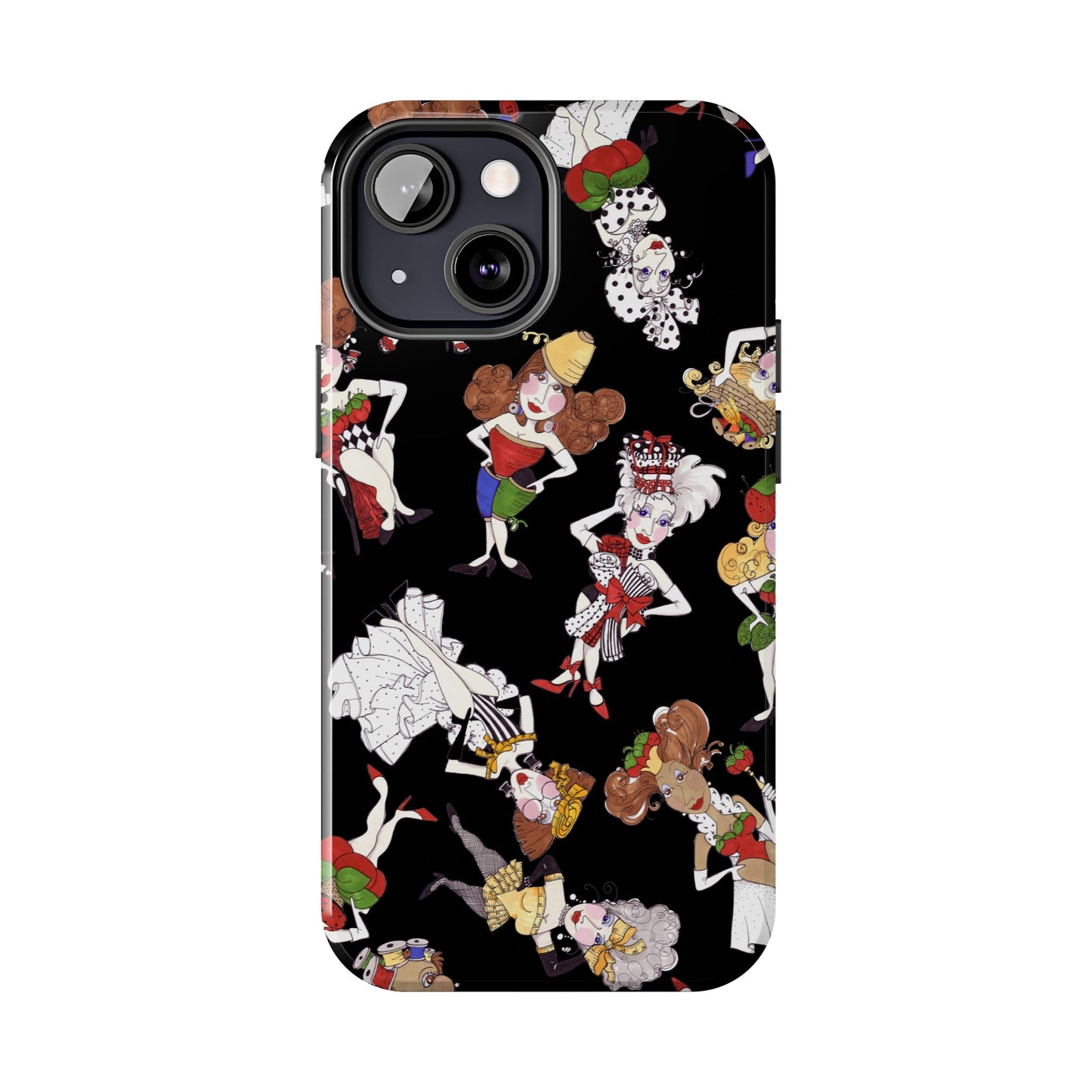 Sew Tossed Black Phone Case