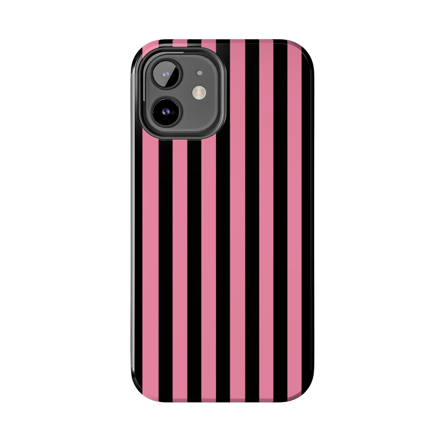 Vertical Stripe Pink / Black Phone Case