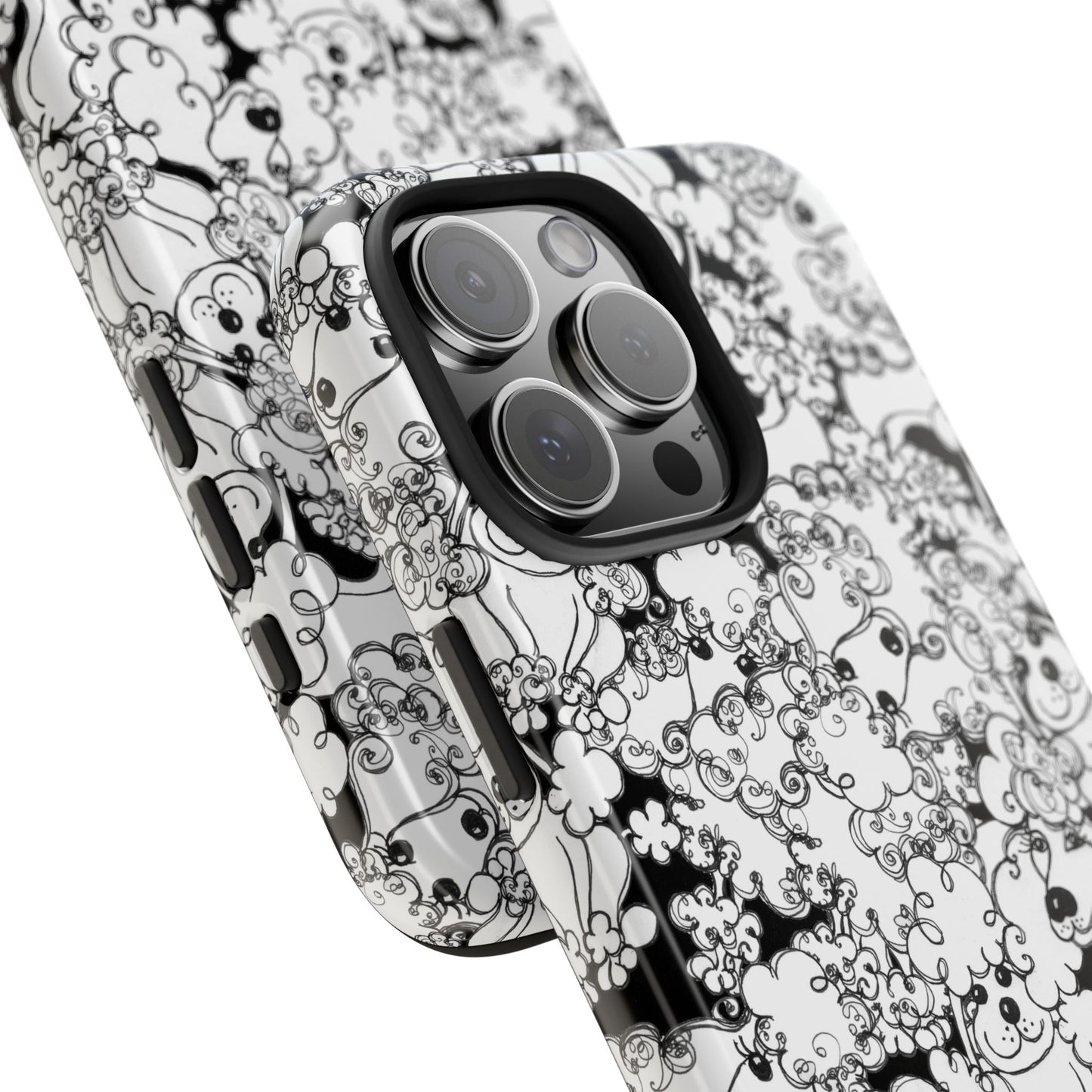 Poodle Party Black Phone Case