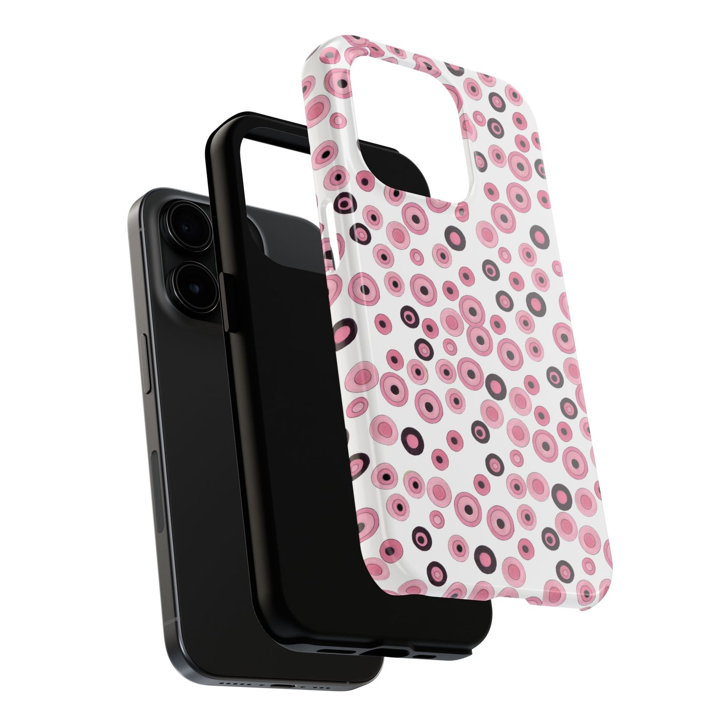 Dots White / Pink Phone Case
