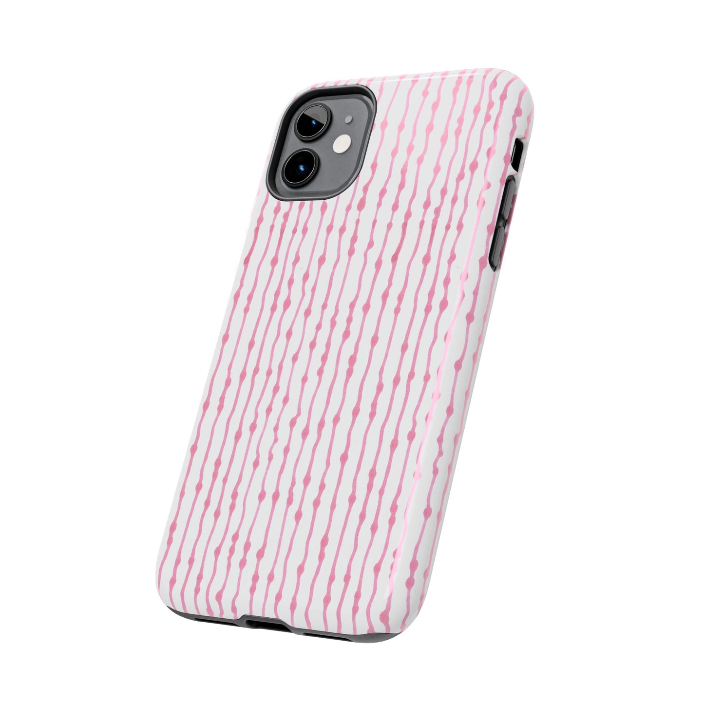 Faux Seersucker White / Pink Phone Case