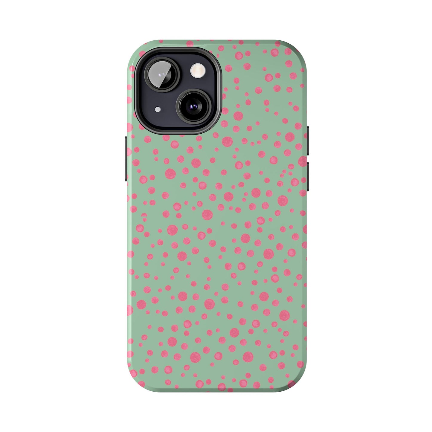 Balloon Dots Sage / Pink Phone Case