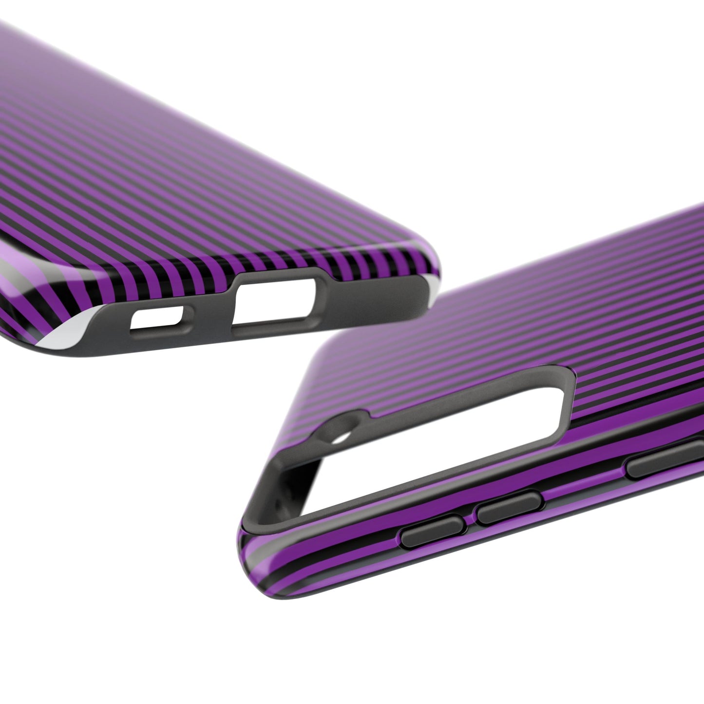 Stripe Purple / Black Phone Case