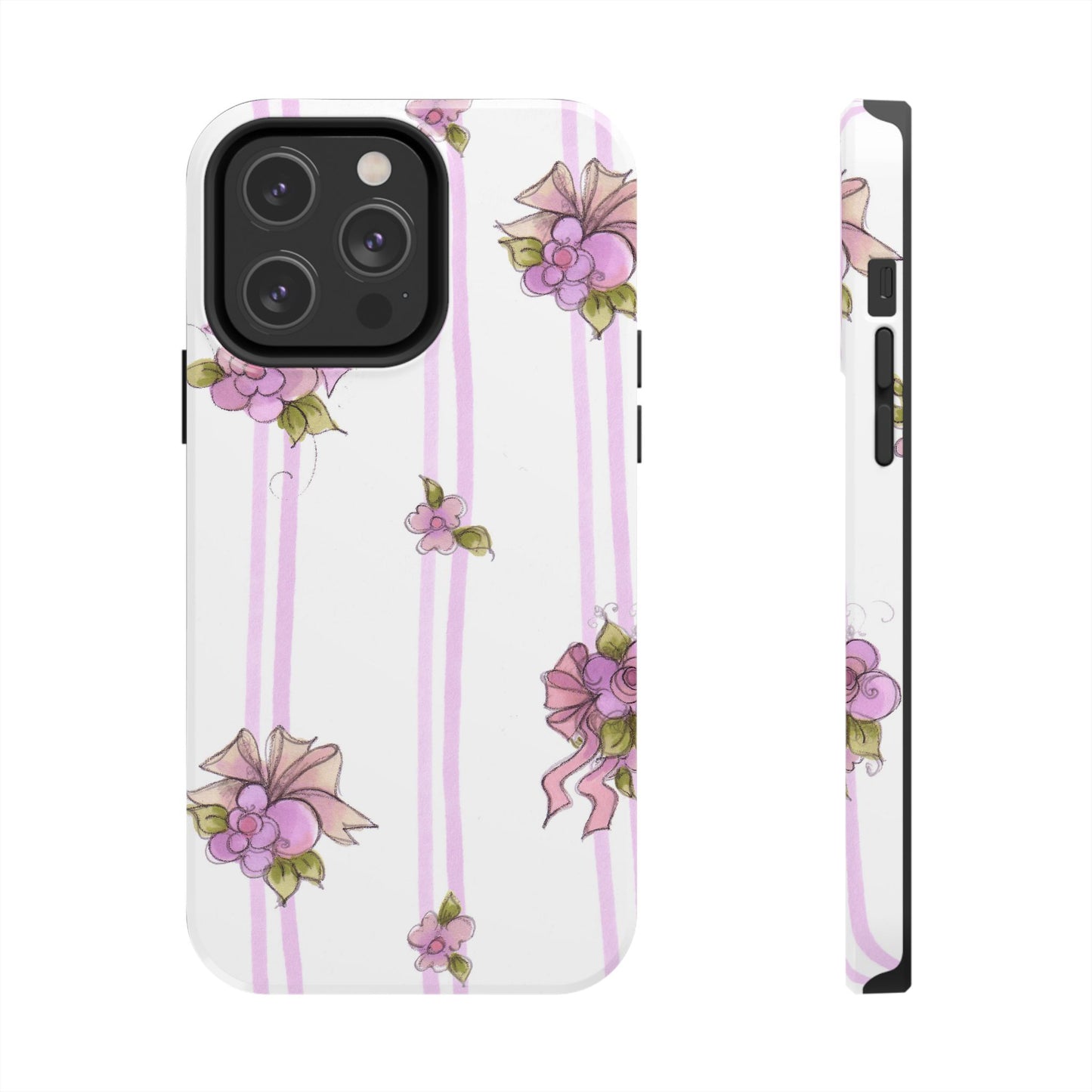 Flower Model Flower Stripe Phone Case