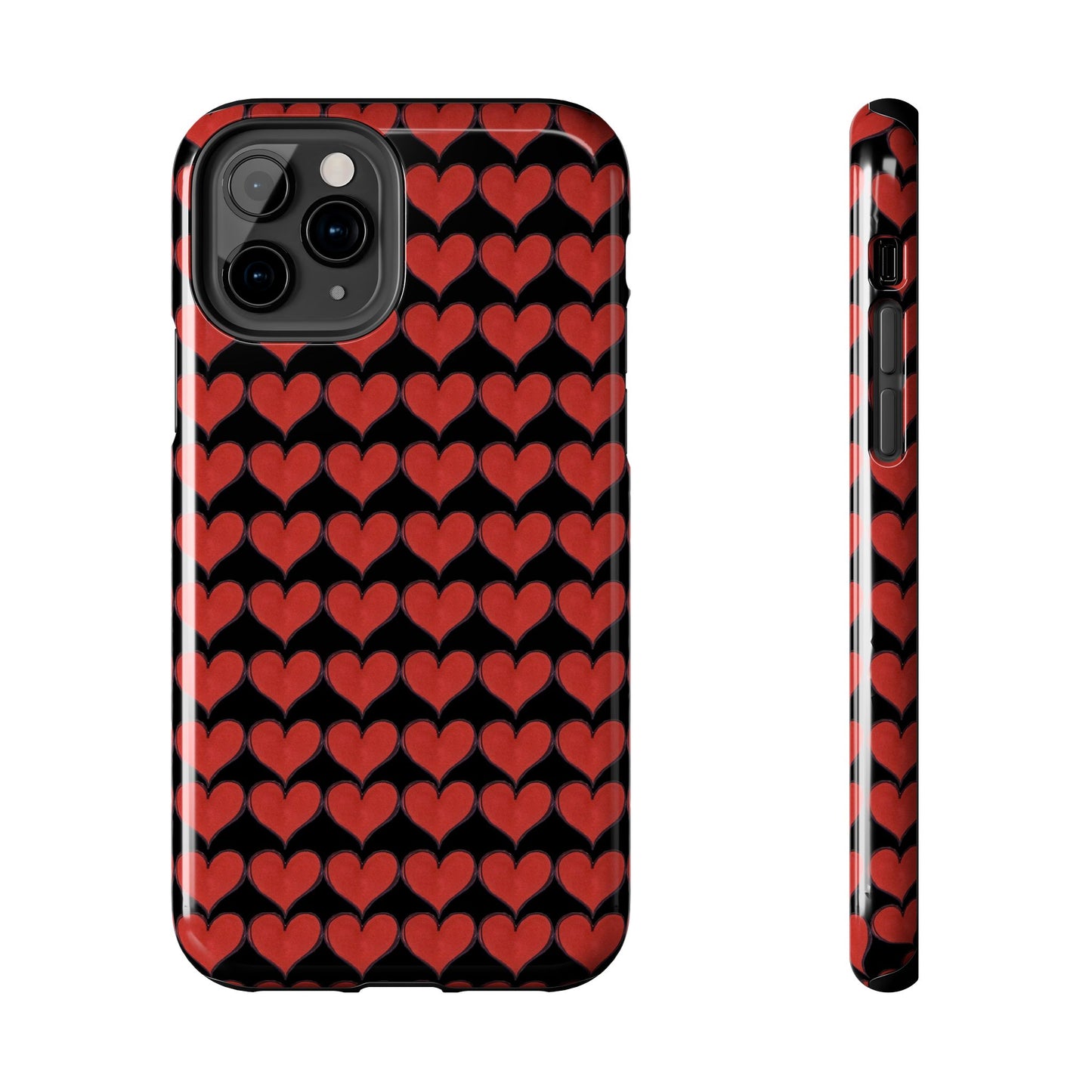 Heartbeats Black / Red Phone Case