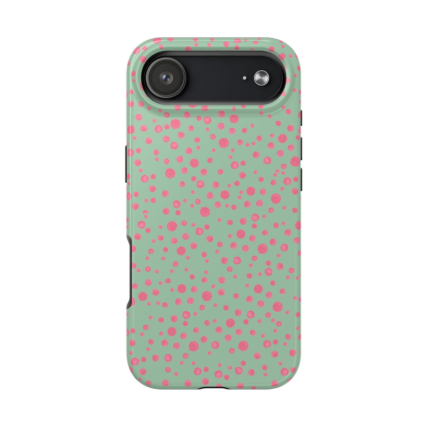 Balloon Dots Sage / Pink Phone Case