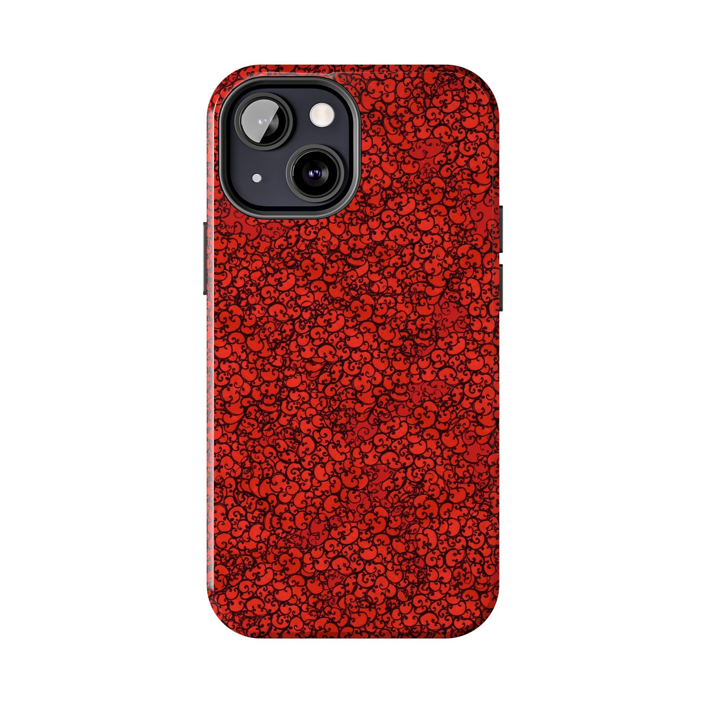 Scrollie Red / Black Phone Case