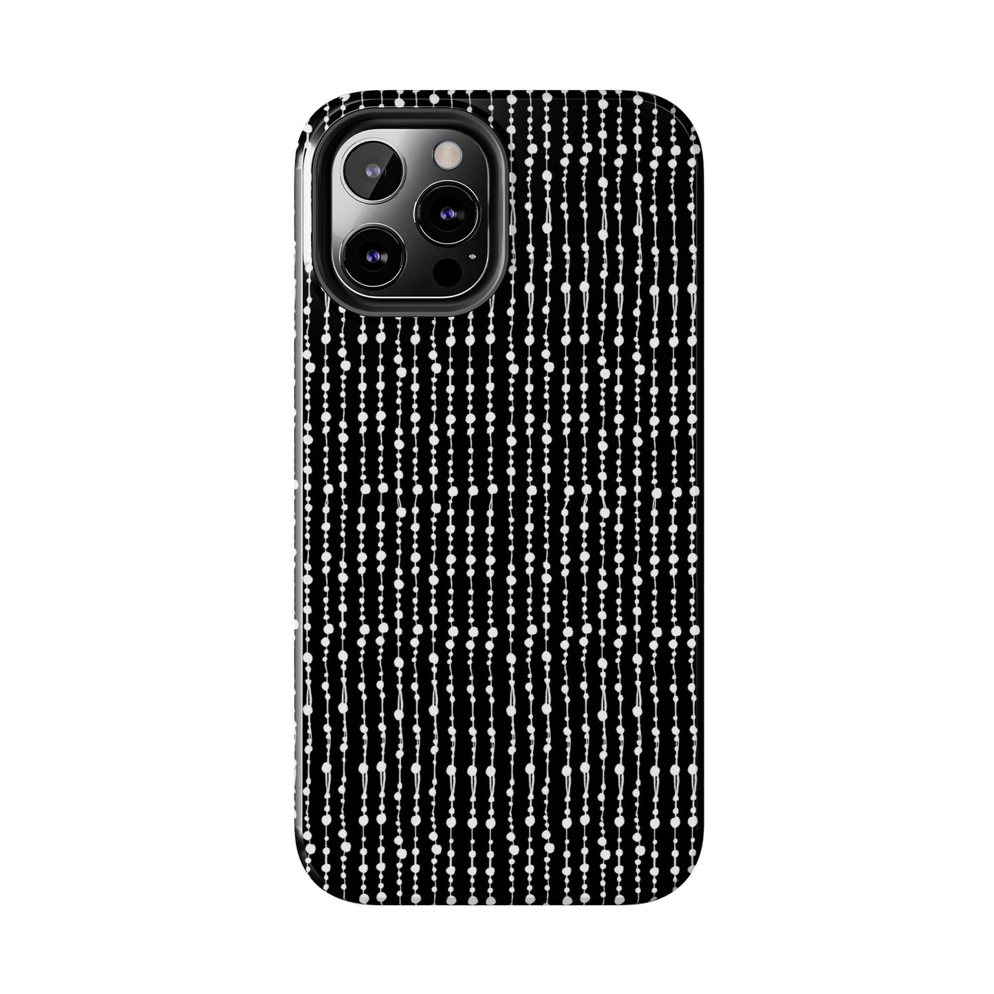 Beaded Curtain Black / White Phone Case