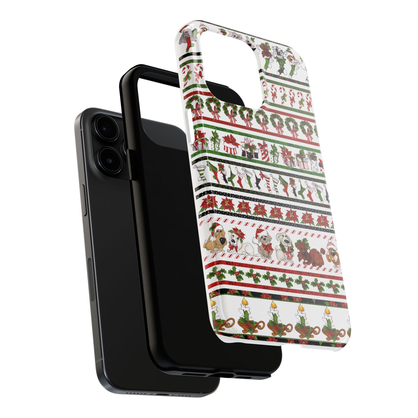 Holiday Borders White Phone Case
