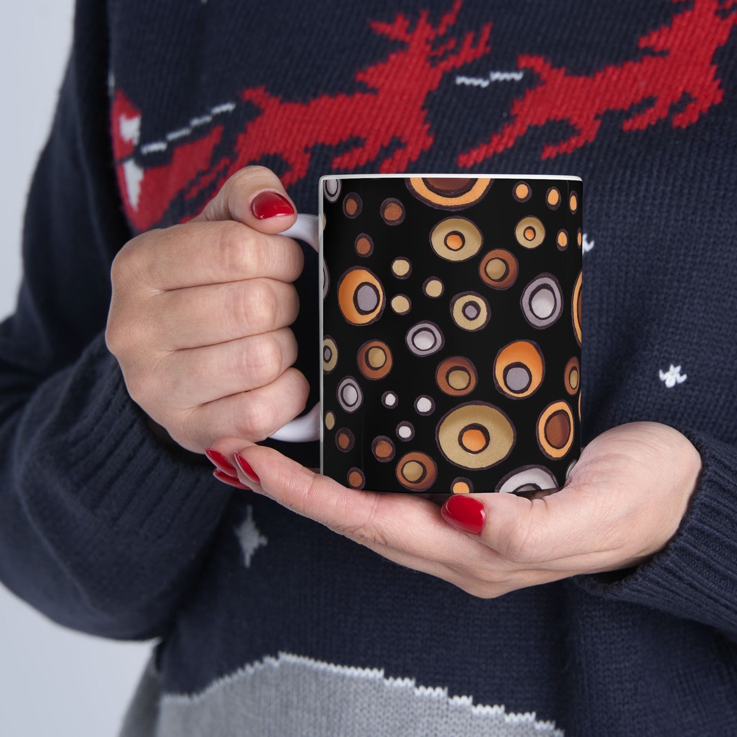 Doggie Dots Black Cup