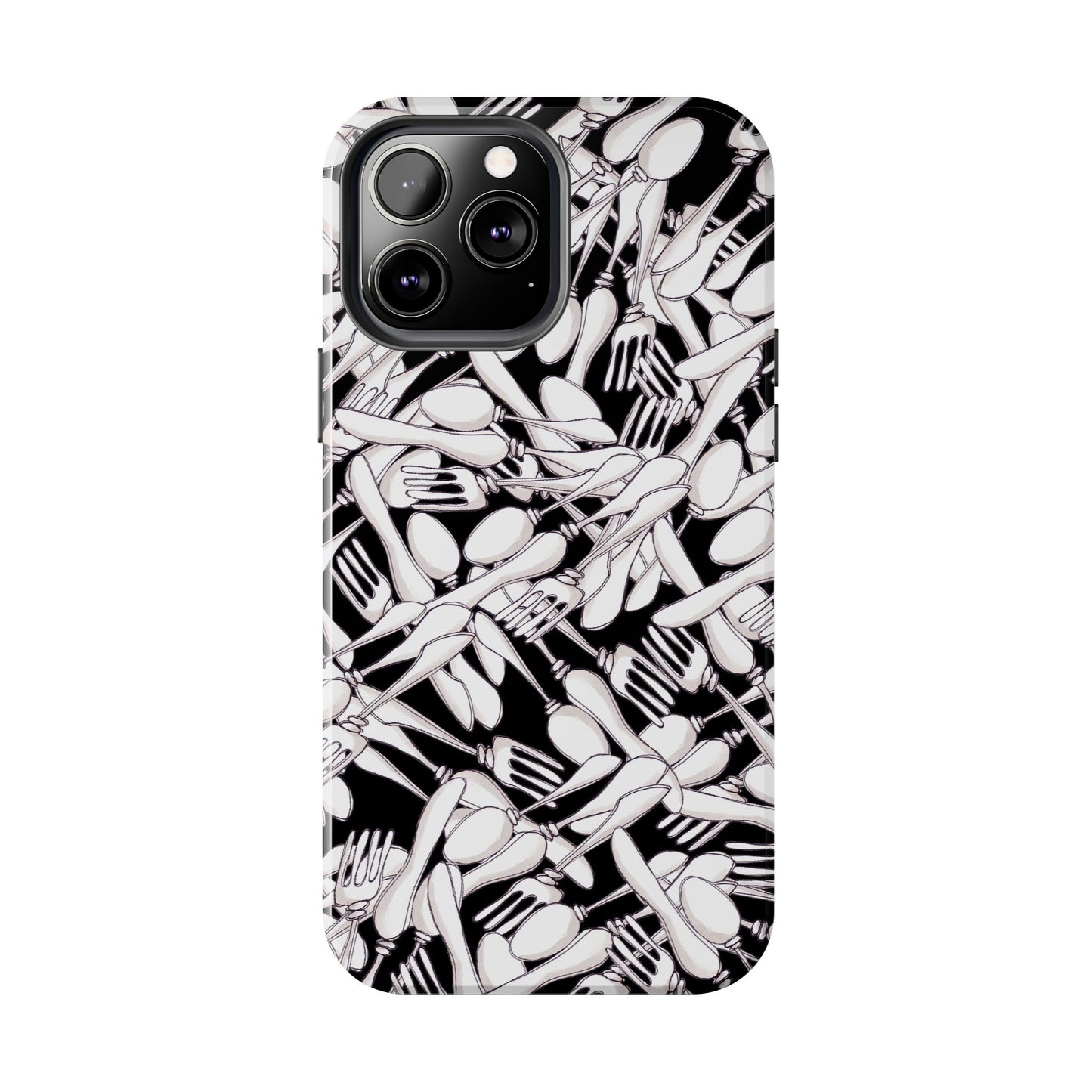 Silverware Wars Black Phone Case