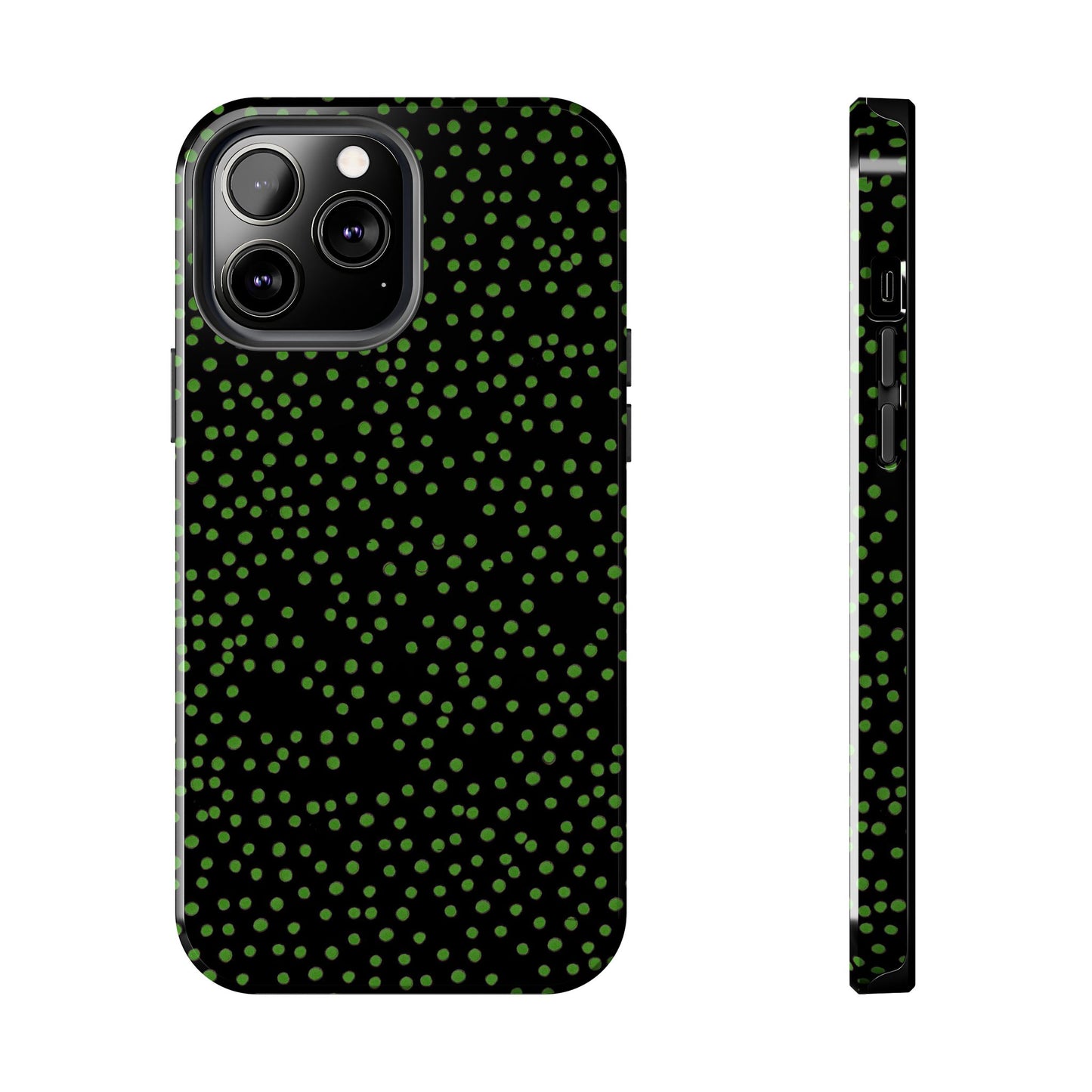 Dinky Dots Black / Green Phone Case