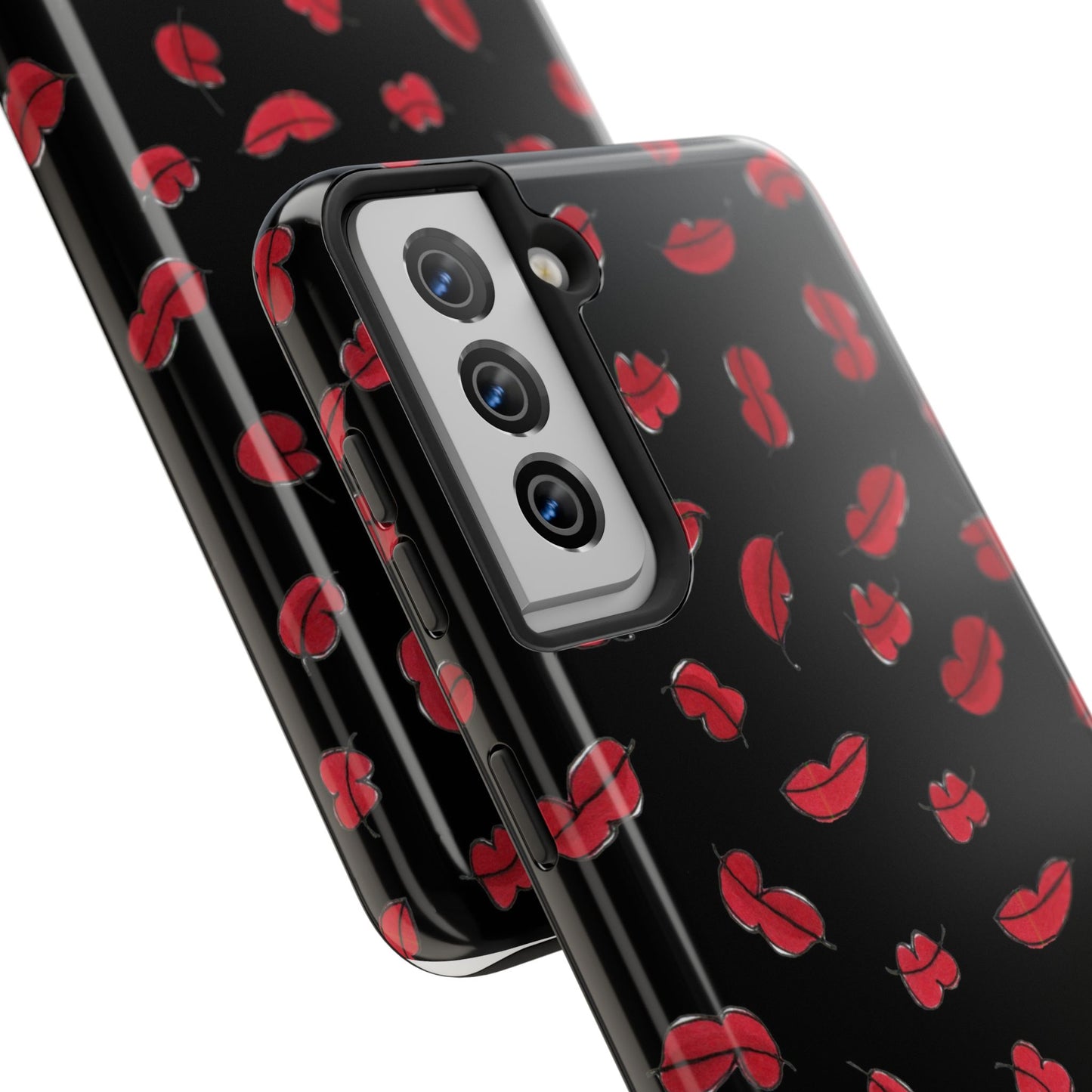 Lotsa Lips Black Phone Case