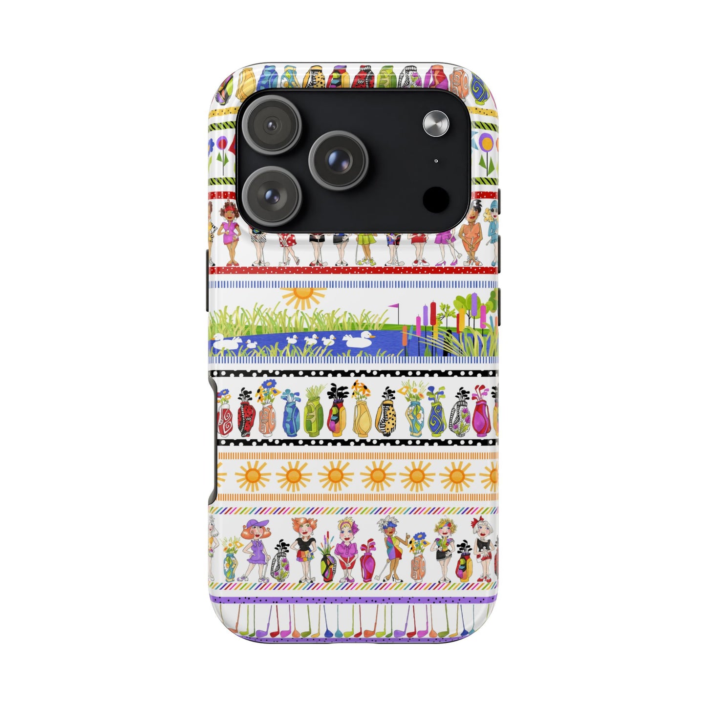 Golf Borders White Phone Case