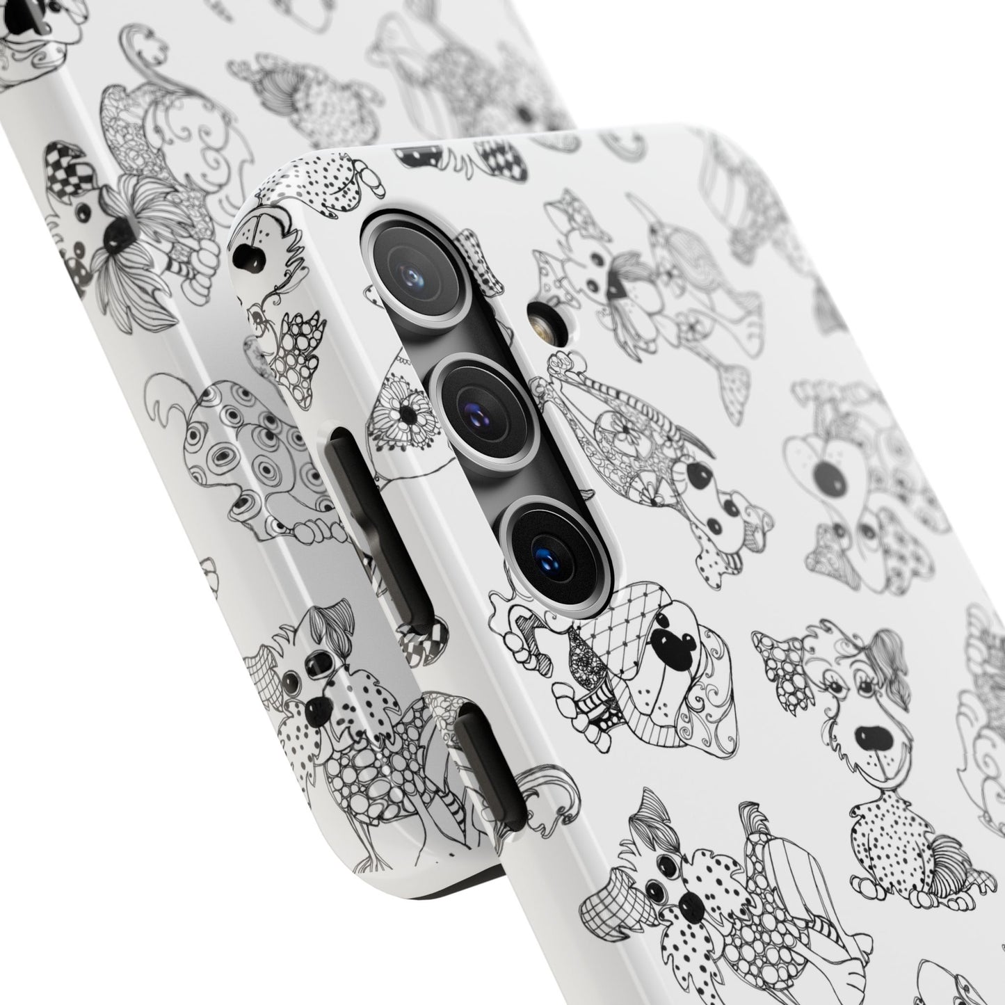 Doodle Dogs White Phone Case
